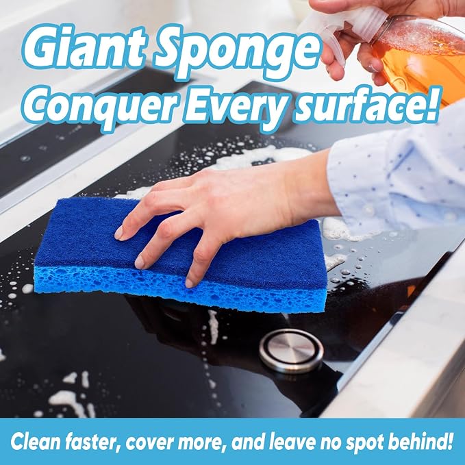 AIDEA XL Scrub Sponges Non-Scratch 24Count, Extra Large Sponges Kitchen - Image 5