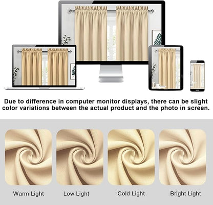 DWCN Blackout Curtains Room Darkening Thermal Insulated Bedroom Curtains Window - Image 3