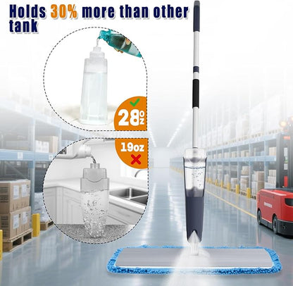 24" Microfiber mop for Floor Cleaning System, Commercial Heavy-Duty Wet Dry mops - Image 2