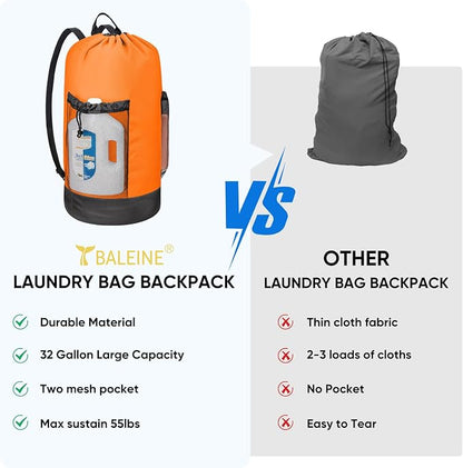 BALEINE 150L Laundry Bag Backpack, 900D Oxford Fabric Large Travel Laundry Bags - Image 5