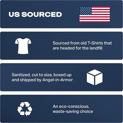 Angel-in-Armor White T-Shirt Rags – 25lb Bulk Box of Recycled Cotton Knit Shop - Image 4