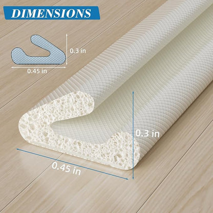 V-Shaped Weather Stripping Door Seal, 33FT Draft Stopper - Image 6