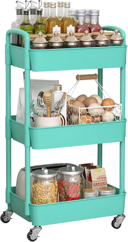 Sywhitta 3-Tier Plastic Rolling Utility Cart by haseverythingyouneed