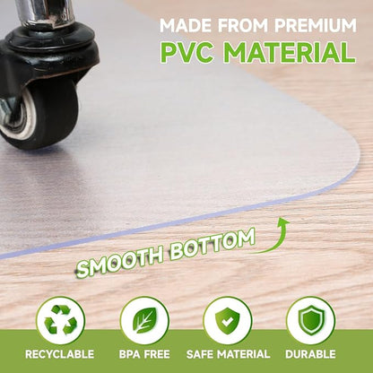SOONAN Chair Mat for Hardwood Floor, 0.08" Thickness Heavy Duty Computer&Desk - Image 6