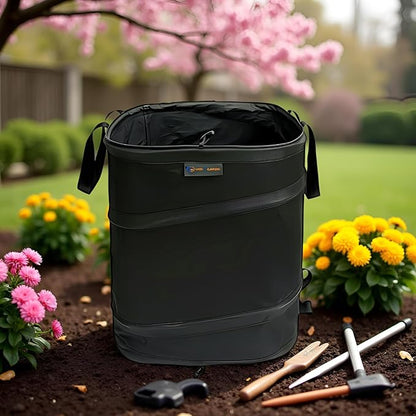 YUDI & GARDEN 19 Gallon Square Collapsible Yard Waste Bin｜Collapsible Trash - Image 7