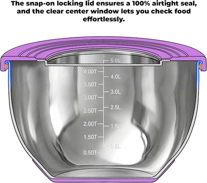 KITEISCAT Stainless Steel Mixing Bowls - Image 4