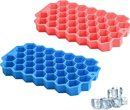2 Pack Ice Cube Tray, Silicone Ice Trays by TERBOUSHE