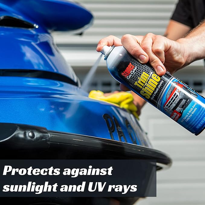 Stoner Car Care 91034-3PK Trim Shine – Vinyl and Plastic Protectant for Interior and Exterior Detailing, Restores OEM Color, Adds Shine, UV and Water Protection – 12 oz (Pack of 3)