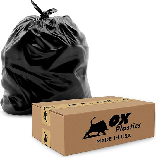 OX Plastics Black Trash Bags - Image 2