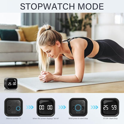 Rotating Pomodoro Timer 5, 10 50 Minutes Preset, Desk Productivity Timer w/Gra - Image 5