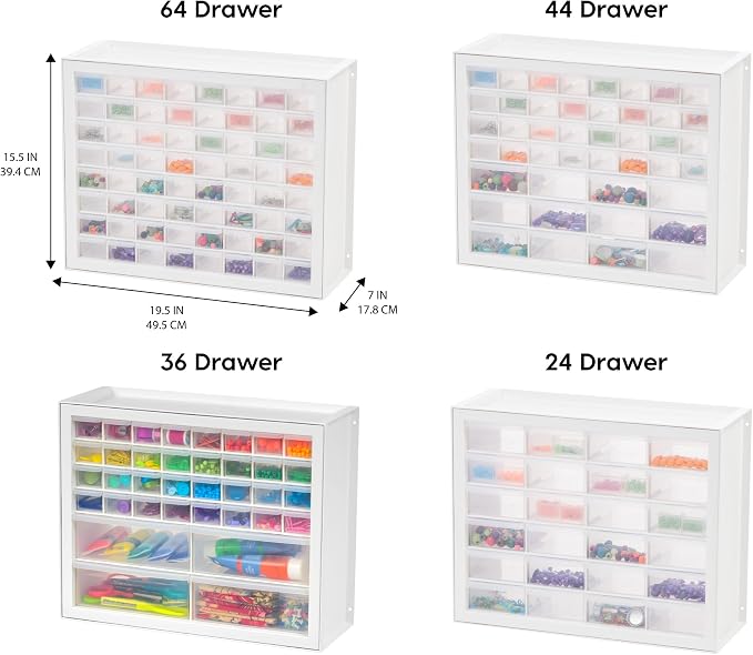 IRIS USA Small Parts Storage Cabinet, Made in USA, 36-Drawer Organizer - Image 5