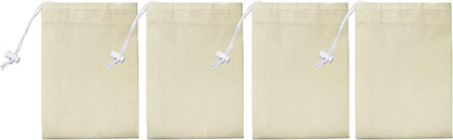 Urban Villa Laundry Bags Canvas Dirty Clothes Travel Laundry Bag Machine Washable|Reusable Hamper Liner Bag for Garments Delicates Lingerie with Drawstring Closure 4 Pack|Size 28 x 36 Inches