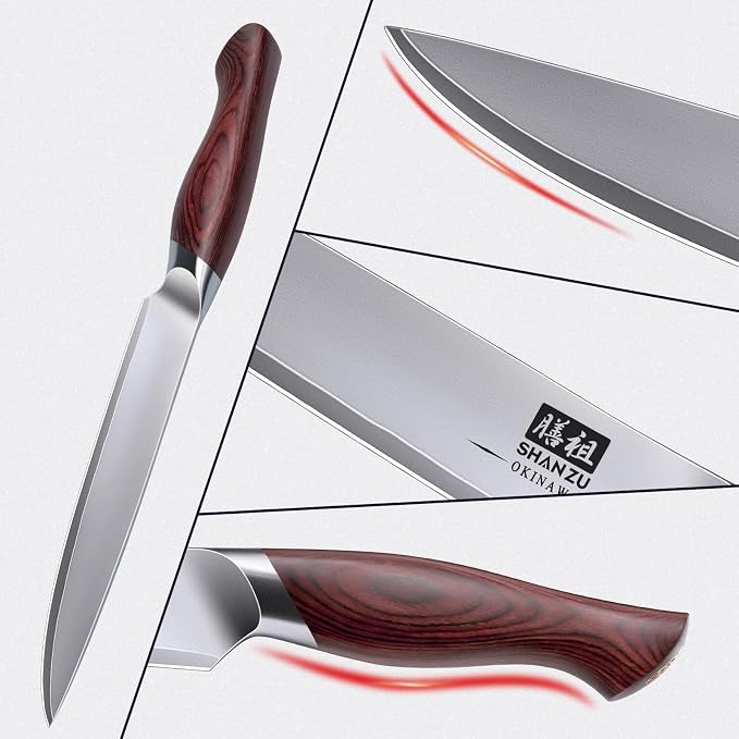 SHAN ZU 6 Inch Chef Knife, Japanese 10Cr15MoV High Carbon Stainless Steel - Image 8