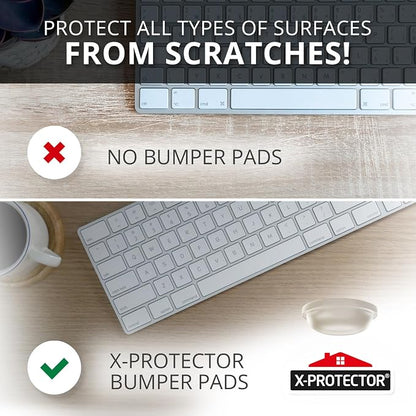 X-Protector Cabinet Door Bumpers 200 PCS – 1/2" Silicone Clear Bumpers – Ideal - Image 3