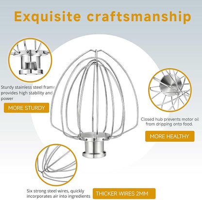 K45WW Whisk Attachment for 4.5 5 QT KitchenAid Tilt-Head Stand Mixer, 6 Wire - Image 6