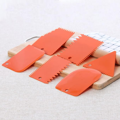 6pcs Cake Scraper Decorating Comb and Icing Smoother Reusable Bread Cream Pizza - Image 3