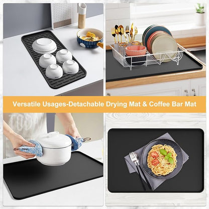 Silicone Coffee Mat, Coffee Bar Accessories Fit Under Coffee Maker Coffee - Image 8