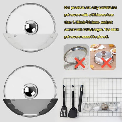 Universal Pot Lid Organizer for Cabinet, Fits 6" to 13.5" - Image 4