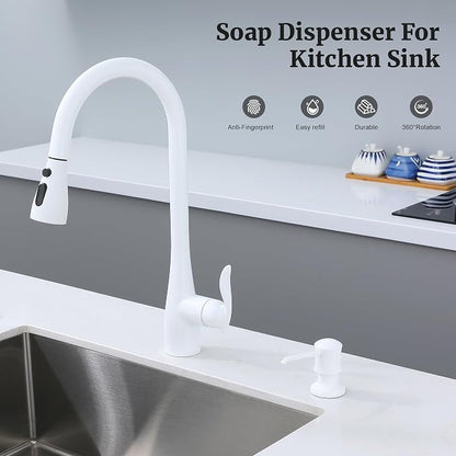 Sink Soap Dispenser for Kitchen Sink White Upgrade - Image 2
