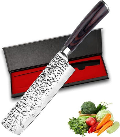 imarku Nakiri Knife, 7 Inch High Carbon Stainless Steel Japanese Chef Knife by imarku