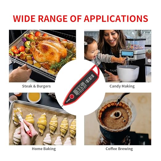 YFL Digital Meat Thermometer, Instant Read Food Thermometer, Large LCD Display - Image 4