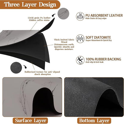 Dish Drying Mats for Kitchen Counter, Quick Dry Dish Rack Pad - Image 3