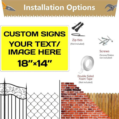 Repaly Personalized signs, Aluminum Weatherproof Metal Sign Multiple Sizes - Image 5