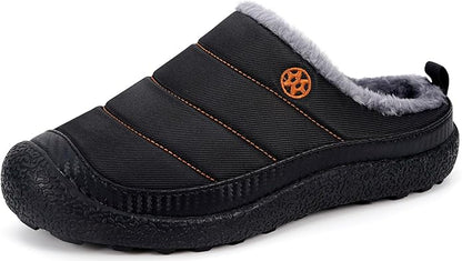 Womens Mens House Slippers Slip on Snow Winter Warm Fully Fur Lined Slippers by Eagsouni