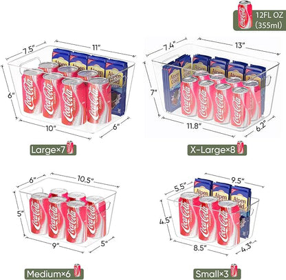 BALEINE Clear Plastic Storage Bins, Pantry Organization, BPA Free Stackable - Image 3
