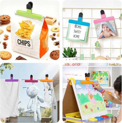 OWLKELA Chip Clip, 12 Pack Colors Wide Open Bag Clips - Image 7