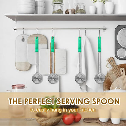 4 Ounce Stainless Steel Perforated Portion Control Ladle Spoon - Image 3
