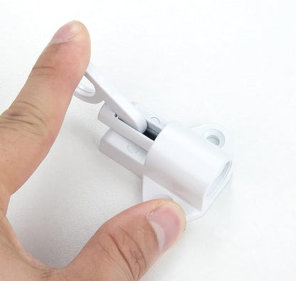 5 Packs Self-Closing Latches，White Spring Door Lock，Resilient Bolt Latch - Image 5