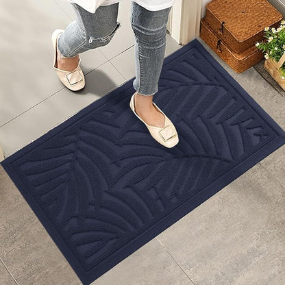Front Door Mat, Absorbent Resist Dirt Welcome Door Mat Indoor Outdoor, by HIYARD