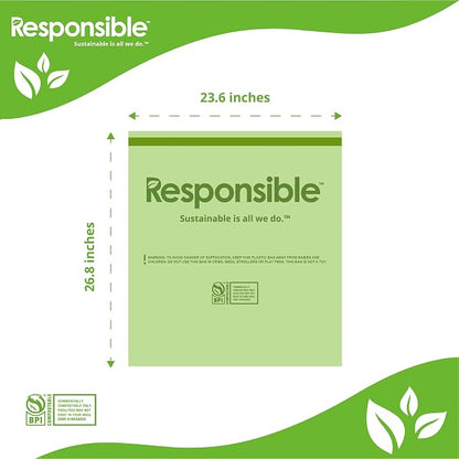 Responsible Products Kitchen Bin Liners, Certified Compostable, Heavy Duty - Image 2