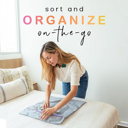 MUMI Travel Laundry Bag – Moisture & Smell-Proof Wash Bag with Folding Hanger & Outer Pouch | Large Washable Bags for Suitcase, Gym & Packing | Clothes Organizer for Trips & Storage - Orange