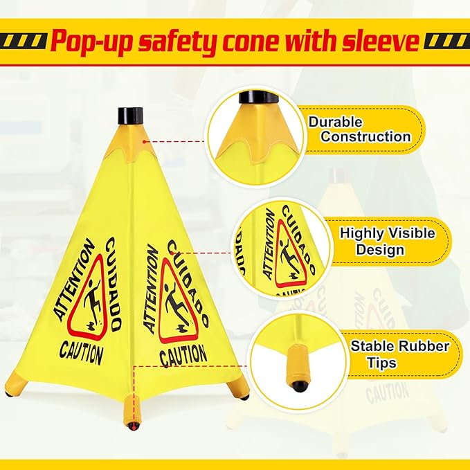 10 Pcs Pop up Wet Floor Sign - Image 3
