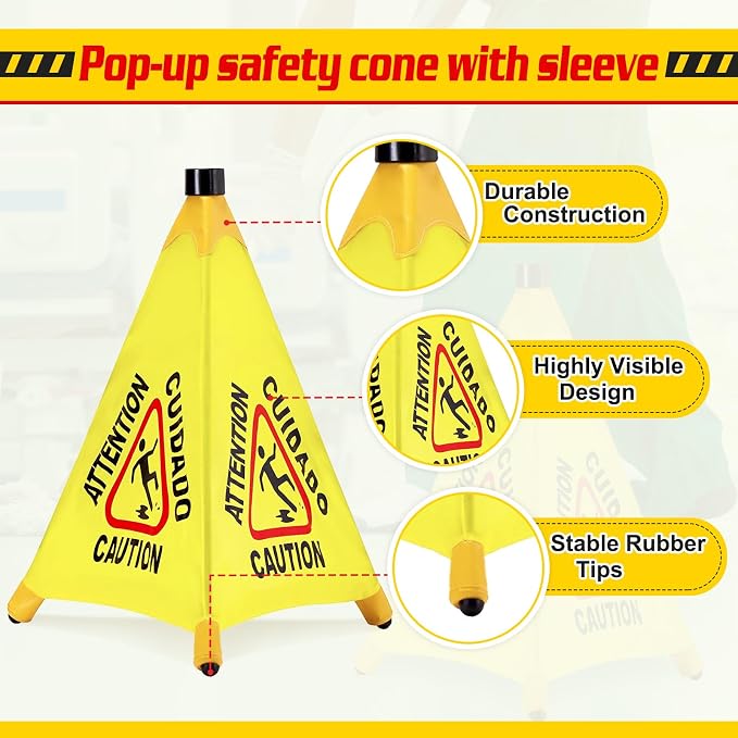 6 Pcs Pop up Wet Floor Sign - Image 3