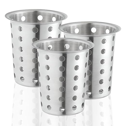 OCS Parts Stainless Steel Utensil Drying Cups | Stainless Steel | Set of 3 | by OCSParts