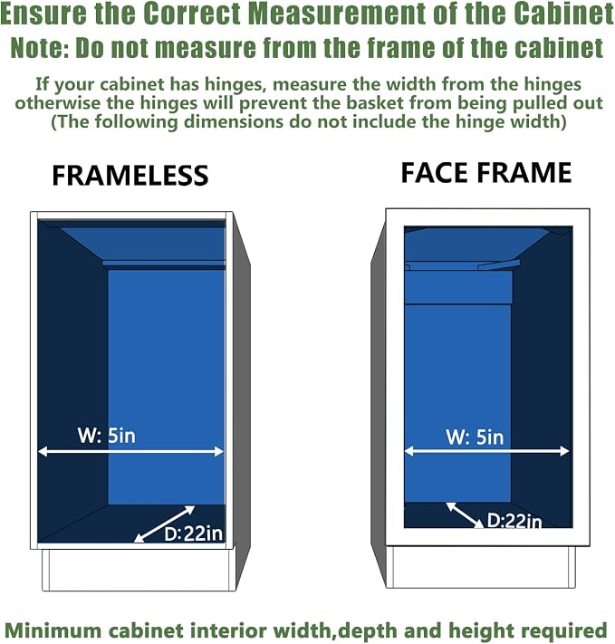 LOVMOR Pull Out Cabinet Organizer 5½" W x 21½" D, Kitchen Cabinet Pull Out - Image 4