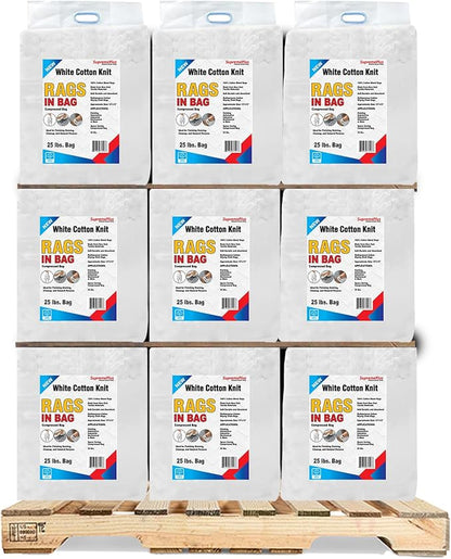 Premium White T-Shirt Cleaning Rags – White Cotton Rag by SupremePlus