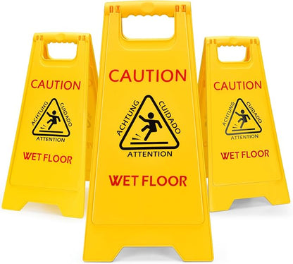 MATTHEW CLEANING 25'' Industrial Wet Floor Sign 3 Pack 2-Sided Safety A-Frame by MATTHEWCLEANINGPRODUCTS