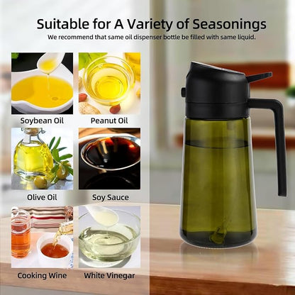 Aovdy Oil Sprayer for Cooking 16oz, 2 in 1 Olive Oil Dispenser and Oil Sprayer - Image 3