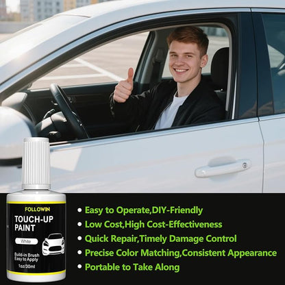 FOLLOWIN White Touch Up Paint for Cars, Car Paint Scratch Repair, Built-in - Image 5