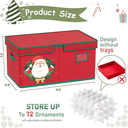 Christmas Ornaments Storage Boxes Christmas Ornament Organizer Storage Box - Image 2