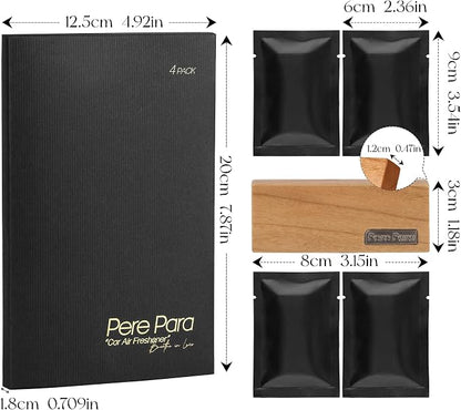 4 Refreshing Scent Bags Wood Car Air Freshener Vent Clip- Natural Scent Diffuser - Image 5