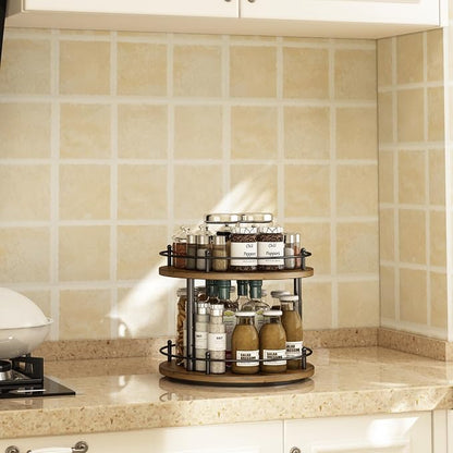 2 Tier Lazy Susan Organizer, 2-Tier Spinning Spice Rack - Image 7