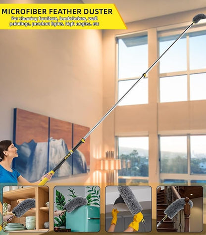 Flexible Fan Blade Cleaner Chenille Duster, Washable Hand Duster - Image 8