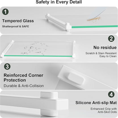 2Pcs Glass Cutting Boards for Kitchen, No Scratches/Microplastic-Free/Non Toxic - Image 4