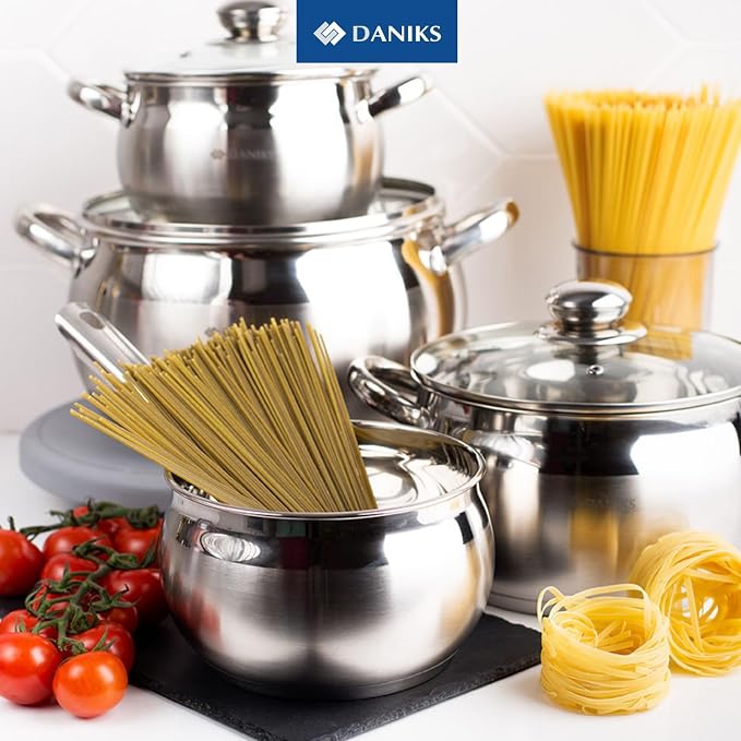 Daniks Classic 2 Quart Stainless Steel Stock Pot - Image 9