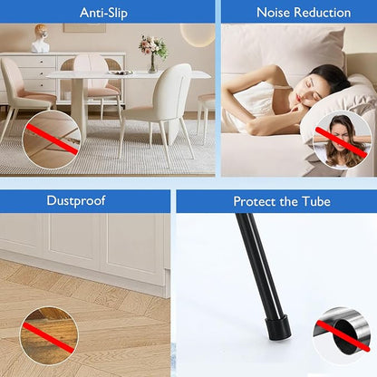4 Pcs 2" Round Rubber Chair Leg Caps, PVC Table Leg Covers, Flexible & - Image 6